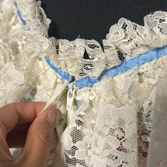 Vintage Call It Fancy Beige Floral Crew Neck size size 14 - Picture 5 of 8